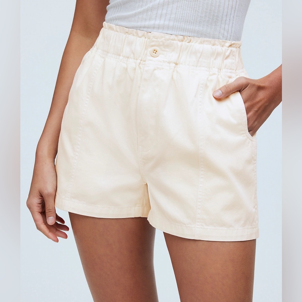 Madewell Pull-On Paperbag Shorts: Garment-Dyed Edition